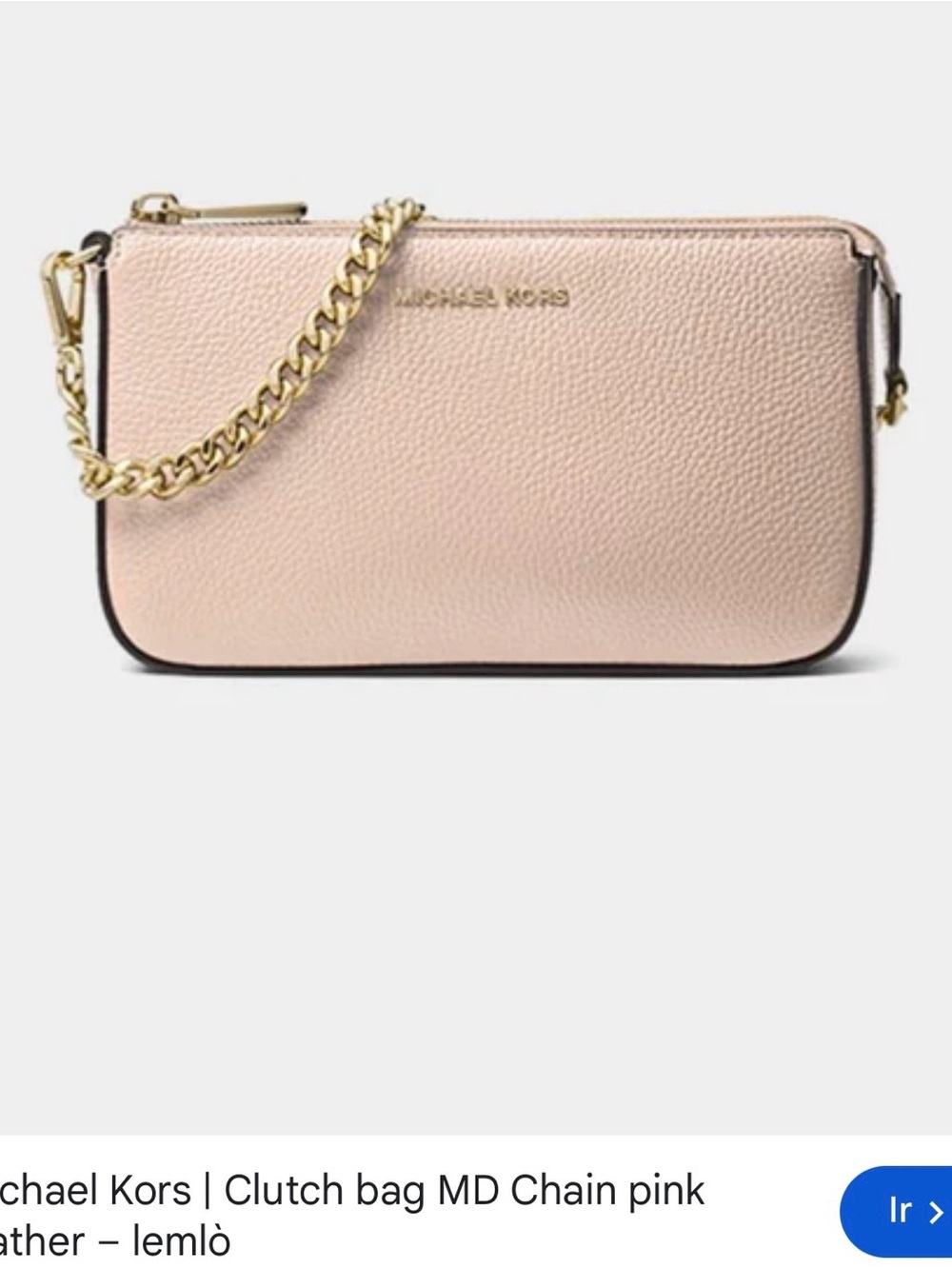 Michael Kors Blush Pink Pebbled Leather Chain purse